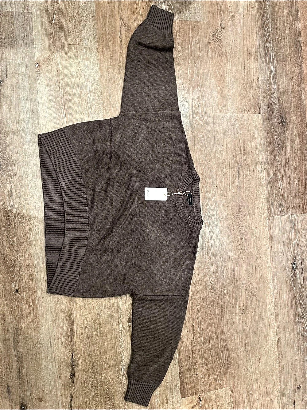 Quince 100% Organic Cotton Boyfriend Crew Sweater Brown XL